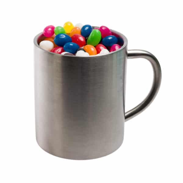 Assorted Colour Mini Jelly Beans in Java Mug