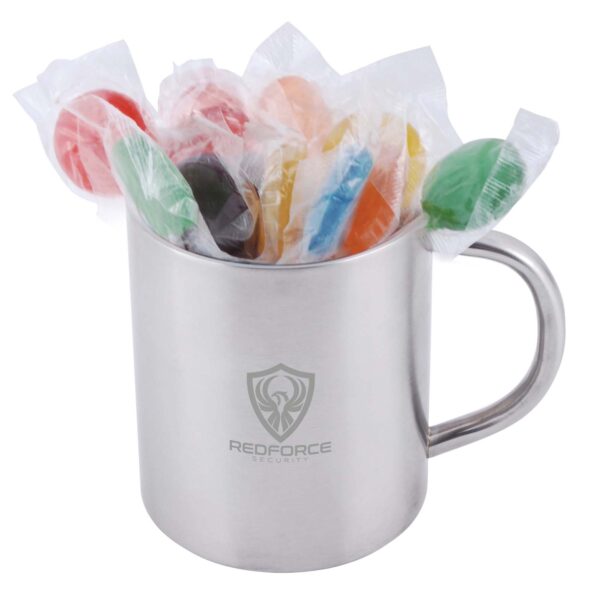 Assorted Colour Lollipops in Java Mug - Image 2